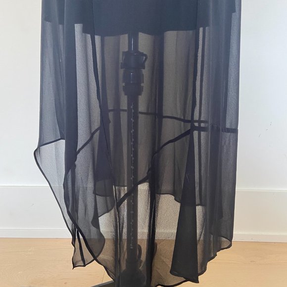 BCBGeneration Handkerchief Dress with Illusion Neckline & Collar - Picture 4 of 9